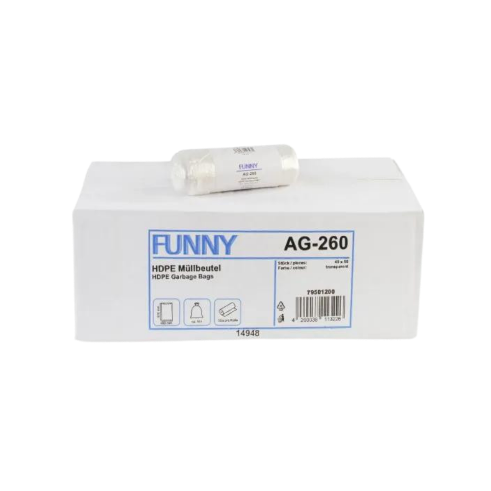 FUNNY HDPE Müllbeutel 18 l, 450 x 520 mm, natur | armedion