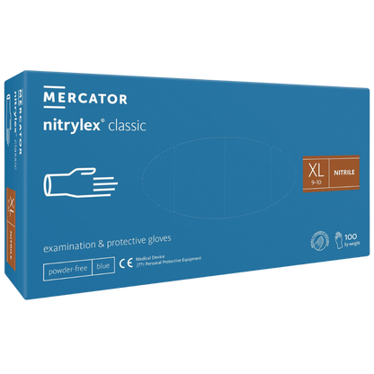 Mercator nitrylex classic blue Nitrilhandschuhe, 100er-Box, Größe XL | armedion
