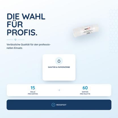 SEMYtop HDPE Müllbeutel, extra, mit Tragegriff, weiß
