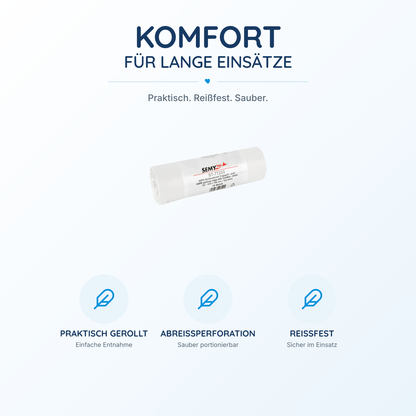 SEMYtop HDPE Müllbeutel, extra, mit Tragegriff, weiß